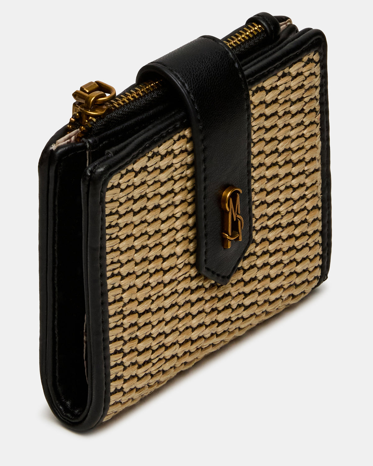 JEM STRAW Black Natural Bifold Wallet | Steve Madden Customer Favorite
