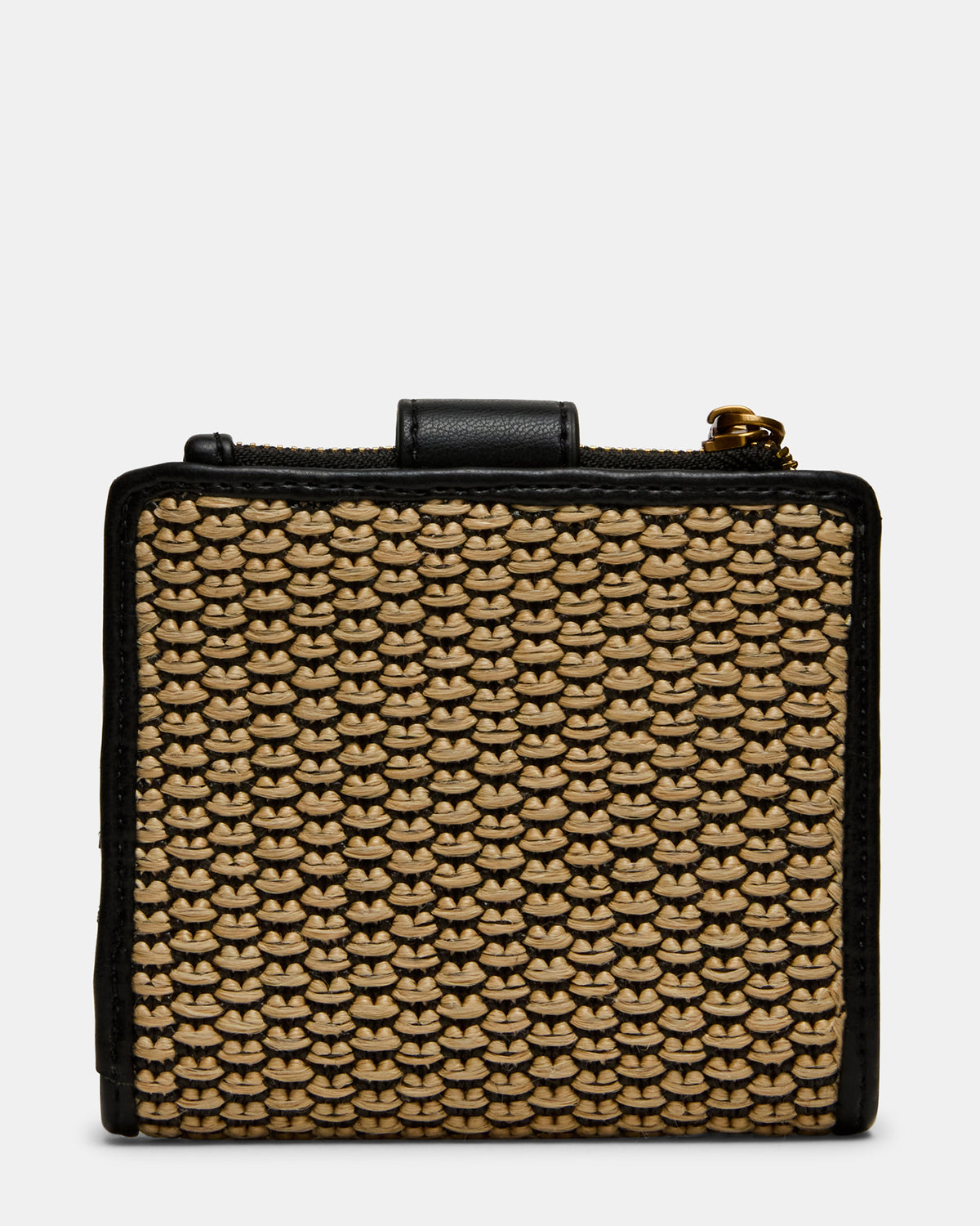 JEM STRAW Black Natural Bifold Wallet | Steve Madden Customer Favorite