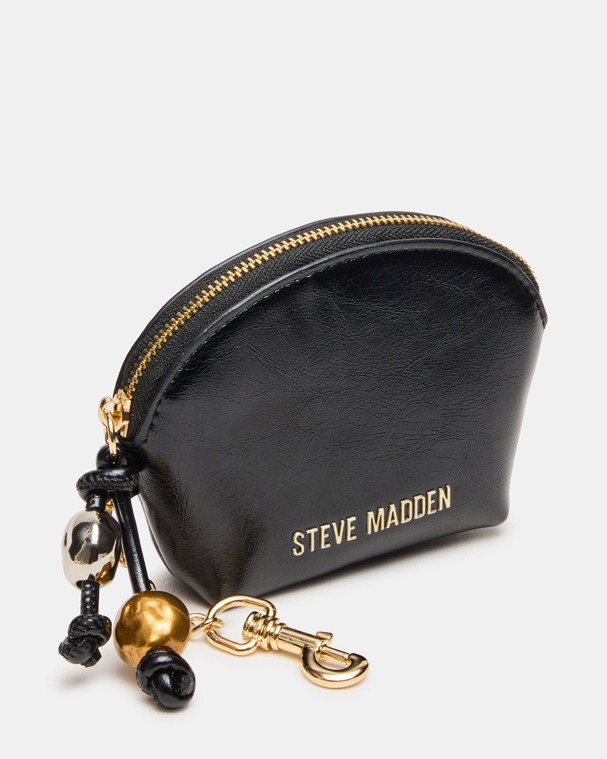 CASSIDI Wallet Black Dome-Shaped Card Holder | Steve Madden Top Pick