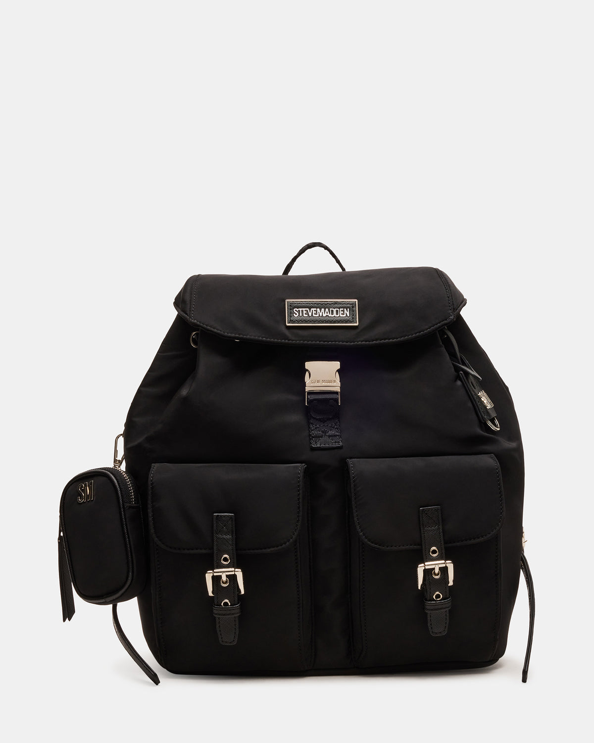 ROLO Black Women's Drawstring Backpack | Steve Madden Recommended