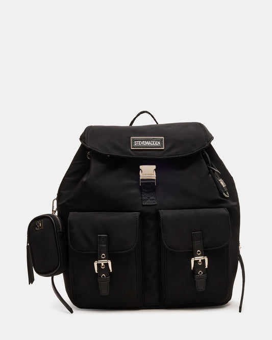 ROLO Black Women's Drawstring Backpack | Steve Madden Recommended