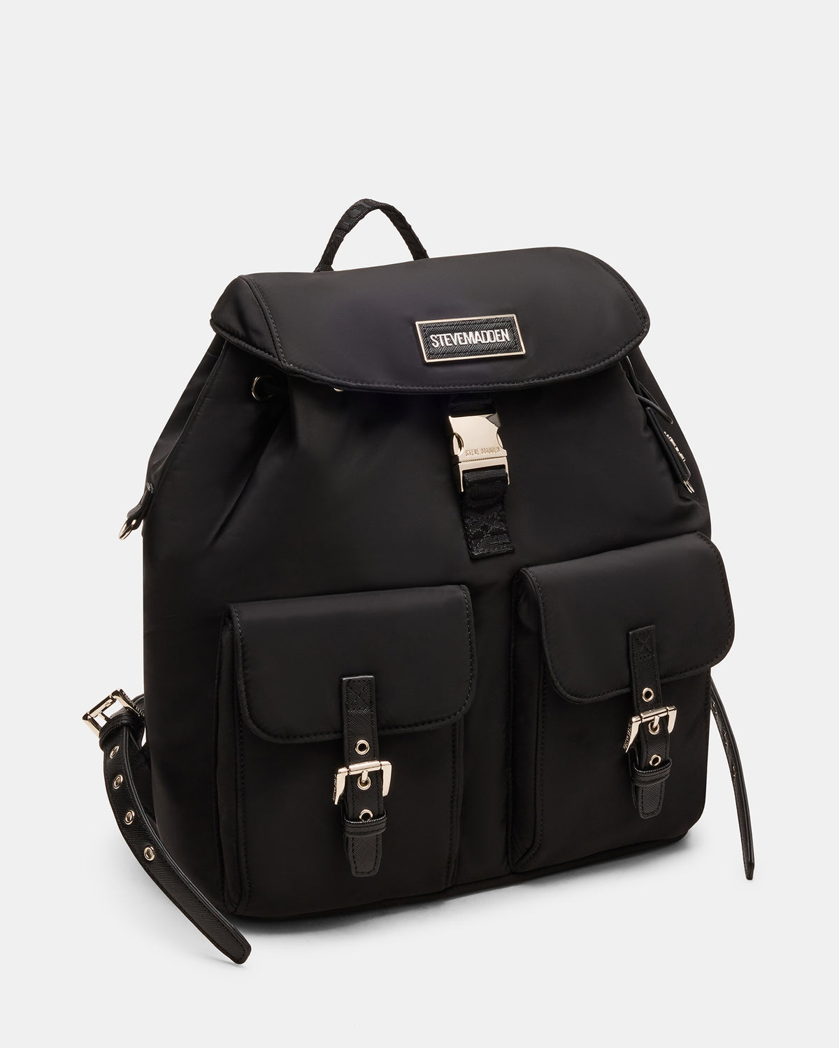 ROLO Black Women's Drawstring Backpack | Steve Madden Recommended