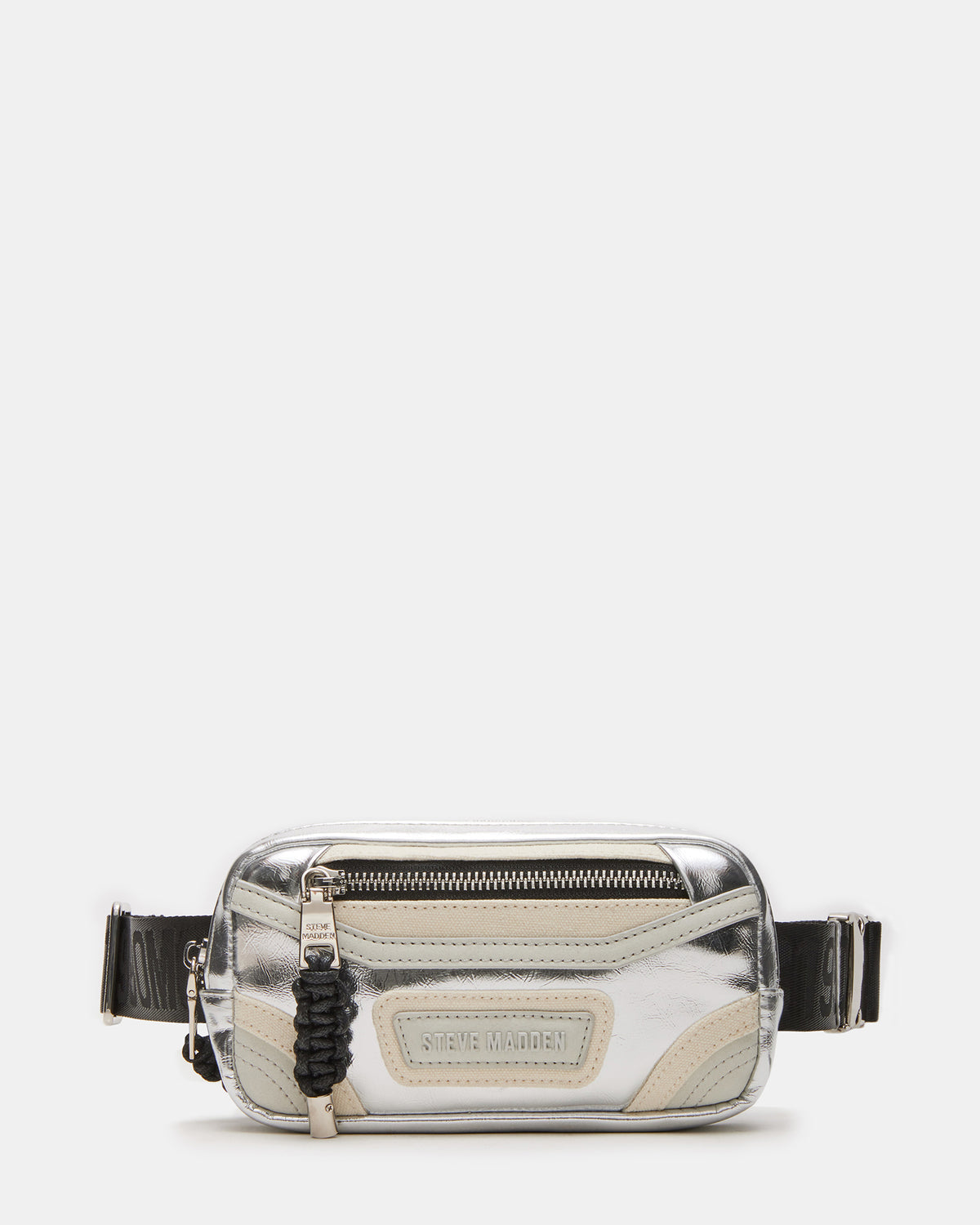 MADRIDD Belt Bag Silver | Women's Handbags | Steve Madden Top Pick