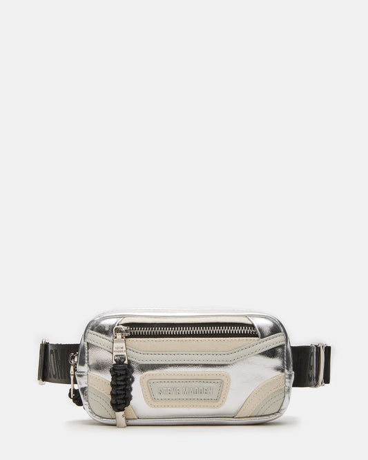 MADRIDD Belt Bag Silver | Women's Handbags | Steve Madden Top Pick