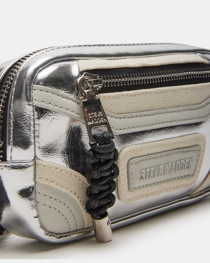 MADRIDD Belt Bag Silver | Women's Handbags | Steve Madden Top Pick