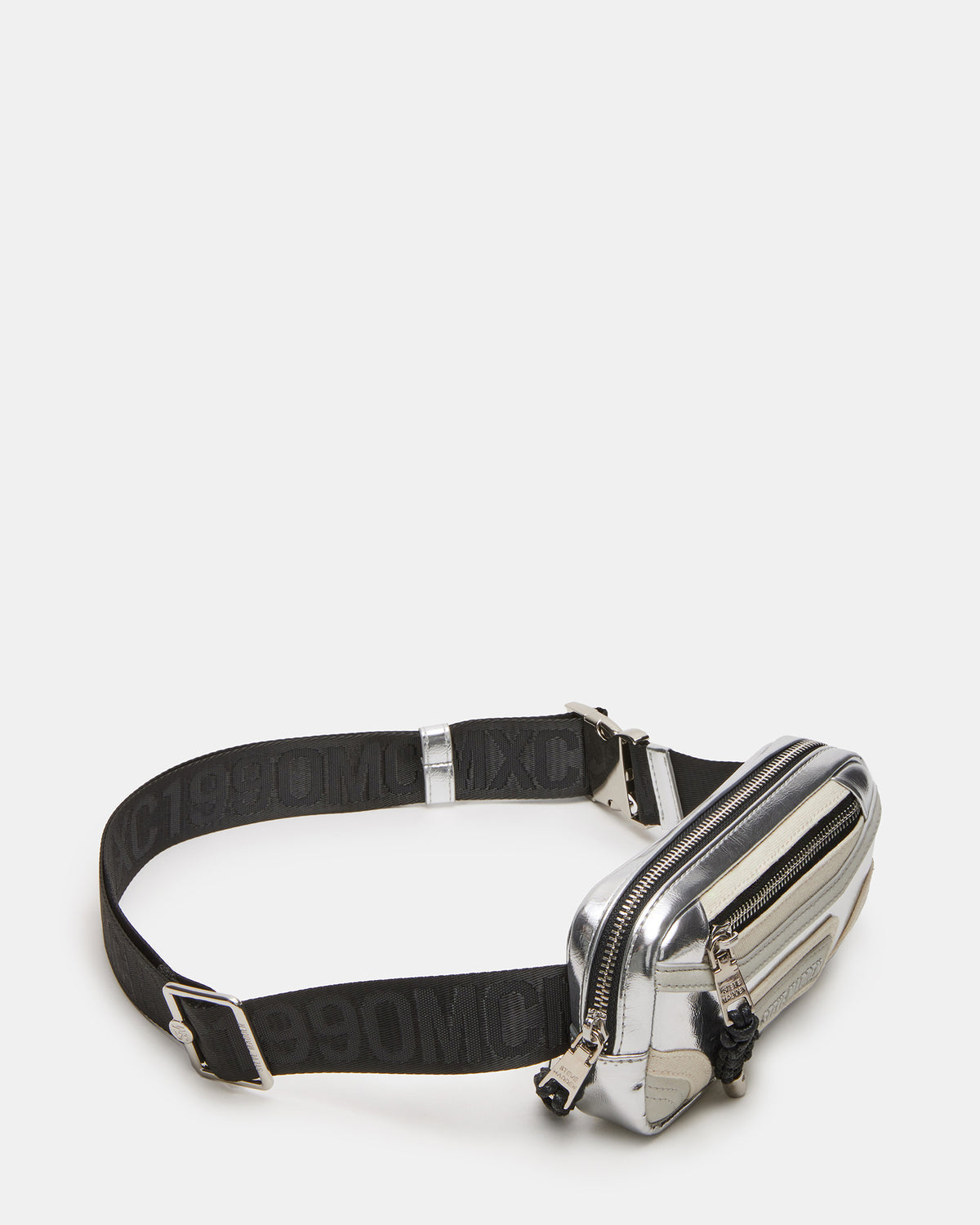 MADRIDD Belt Bag Silver | Women's Handbags | Steve Madden Top Pick