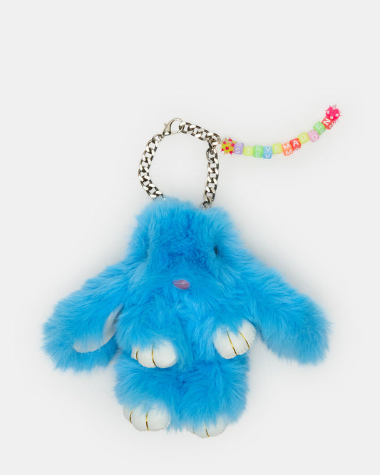 BUNNY BAG CHARM Blue Multi-Colored Alphabet Letter Beaded Plush Bunny Bag Charm | Steve Madden Customer Favorite
