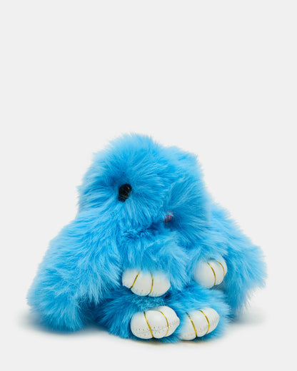 BUNNY BAG CHARM Blue Multi-Colored Alphabet Letter Beaded Plush Bunny Bag Charm | Steve Madden Customer Favorite