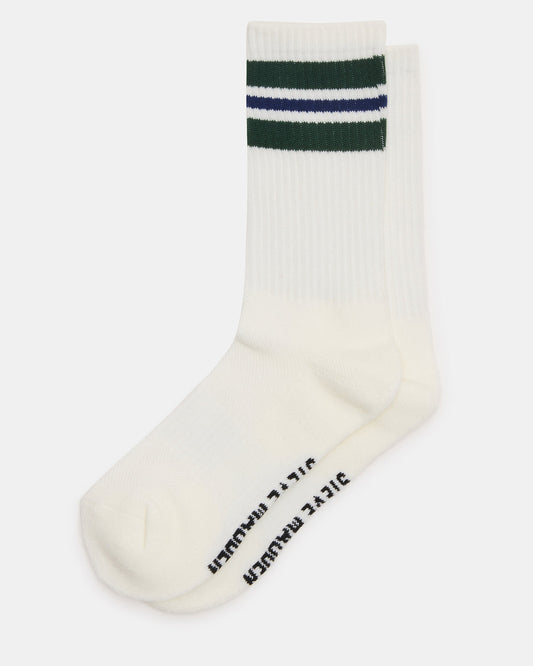 WYNN 2 PACK STRIPE ATHLEISURE SOCKS Egret Women's Stripe Athletic Socks | Steve Madden Featured