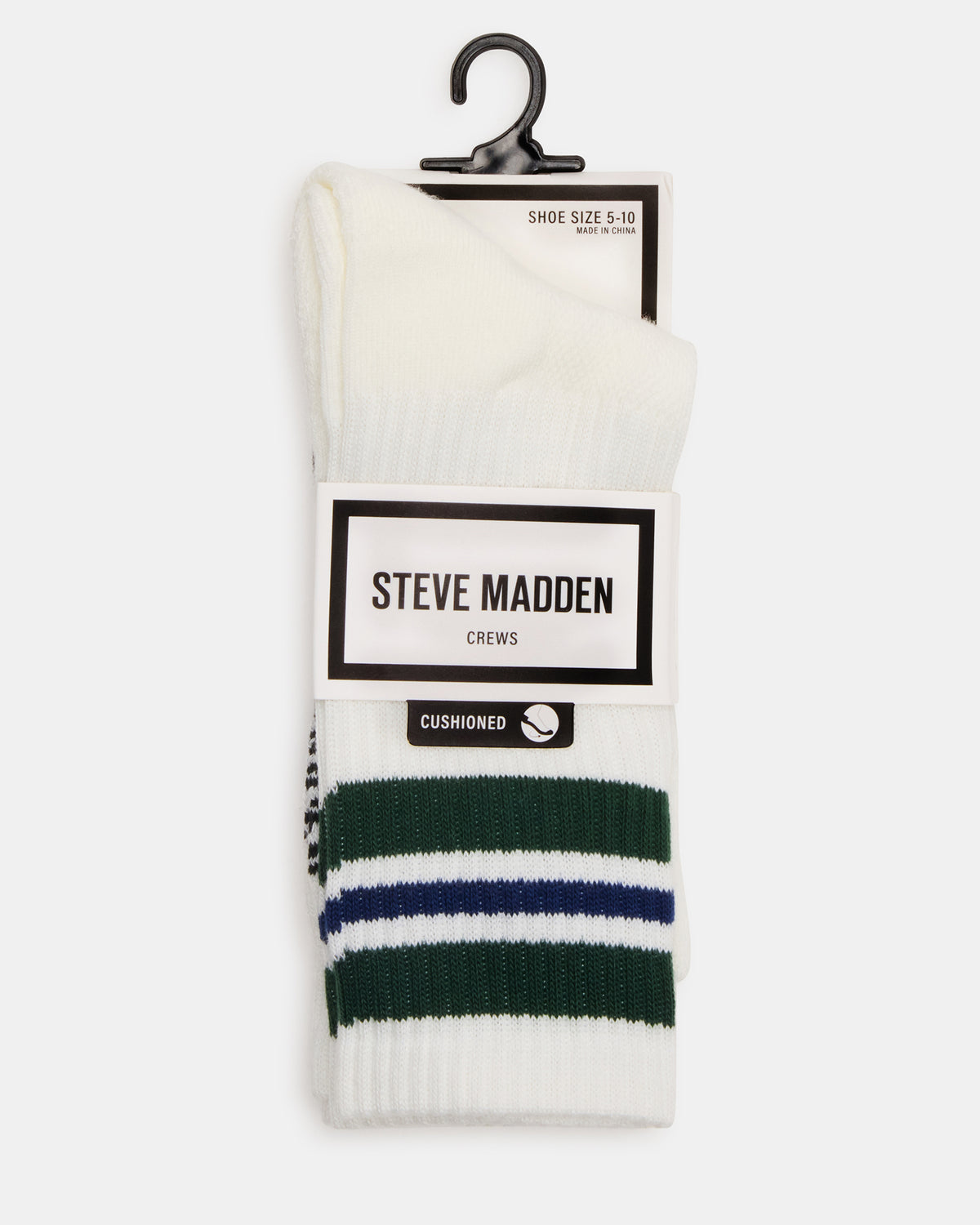 WYNN 2 PACK STRIPE ATHLEISURE SOCKS Egret Women's Stripe Athletic Socks | Steve Madden Featured