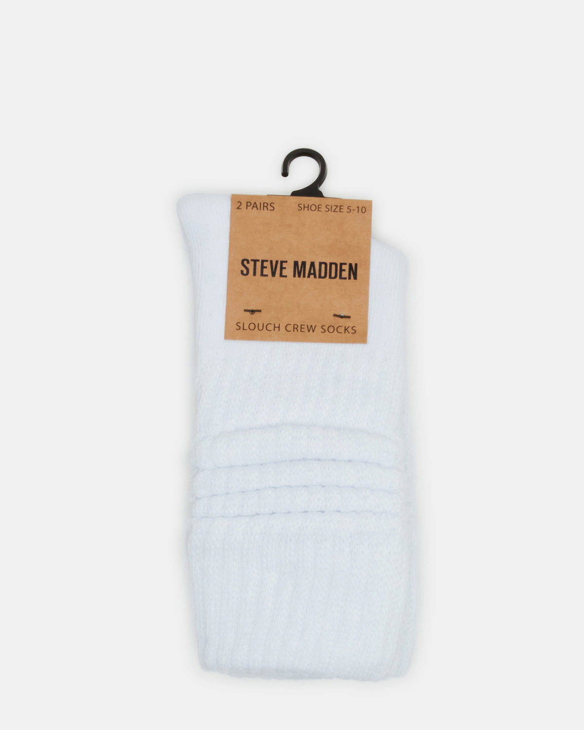 2 PACK SLOUCHY CREW SOCKS WHITE Scrunch Socks | Steve Madden Customer Favorite
