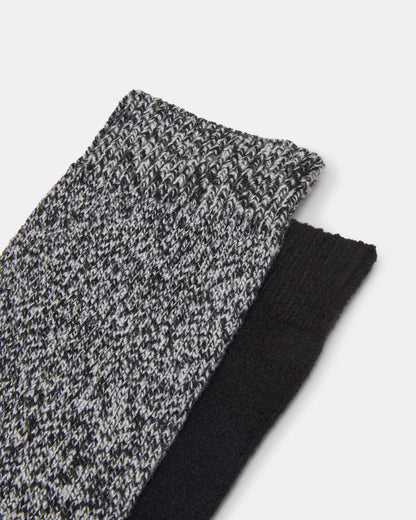 FALL 2 PACK MARLED KNEE HIGH SOCKS Black Women's Marled Knee-High Socks | Steve Madden Best Price