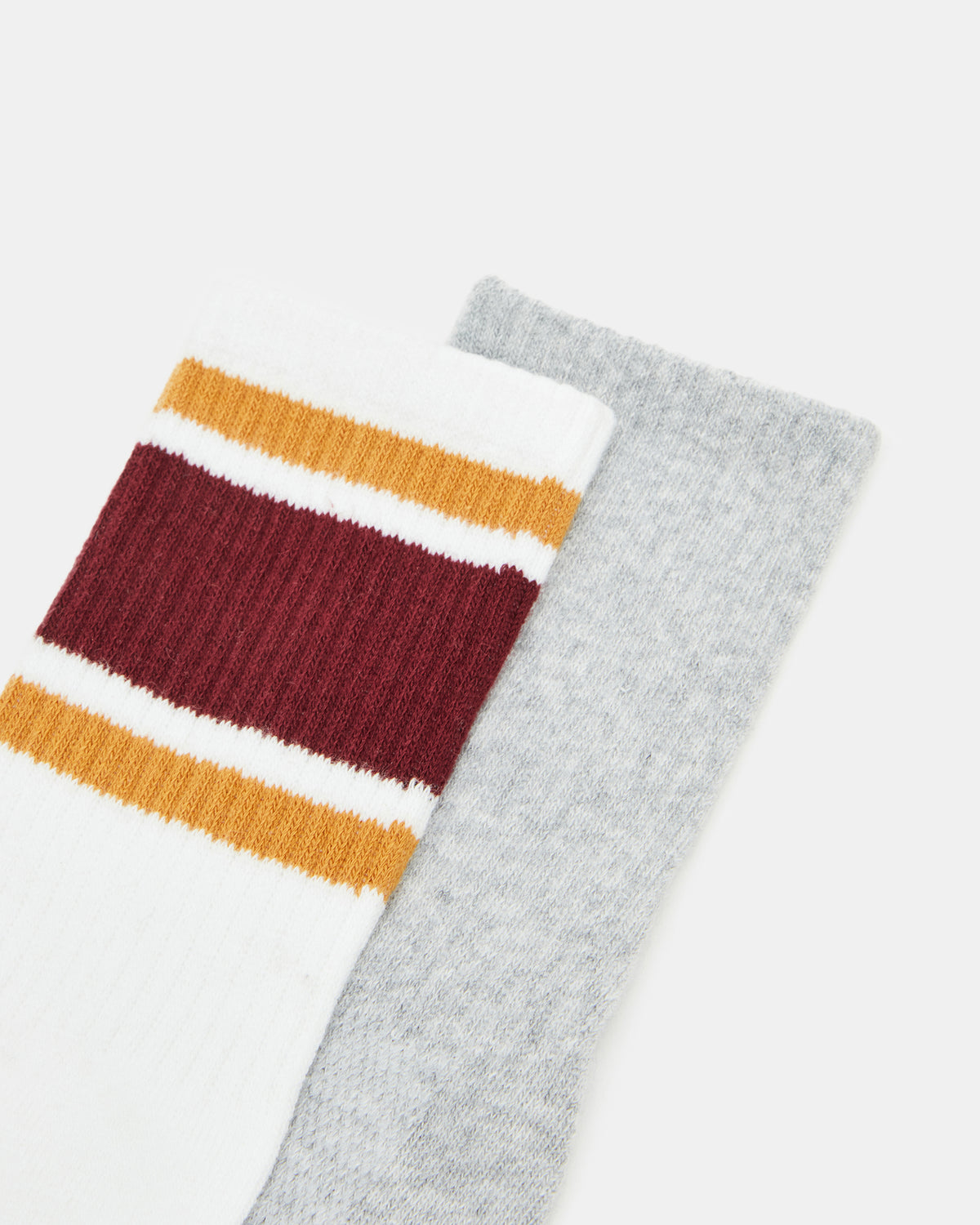 VARSITY CREW SOCKS Bone Multi Women's Stripe Detail Socks | Steve Madden New