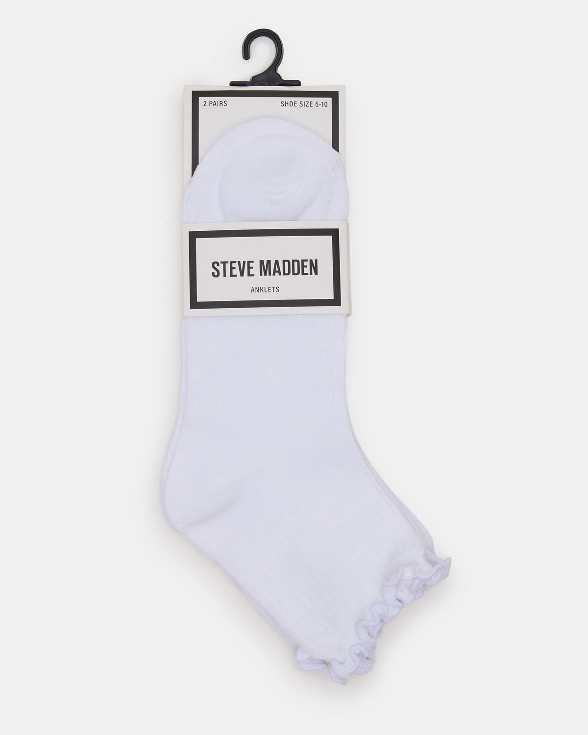 LETTUCE EDGE ANKLET SOCKS White Women's Anklet Socks | Steve Madden Signature