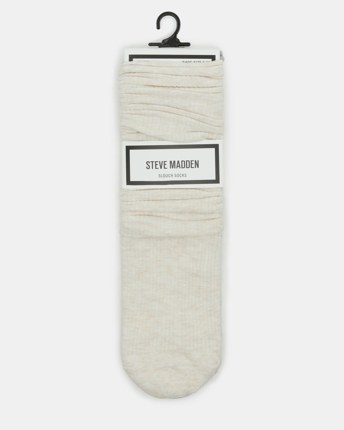 SLOUCHY RIB SOCKS OATMEAL HEATHER Scrunch Socks | Steve Madden Classic
