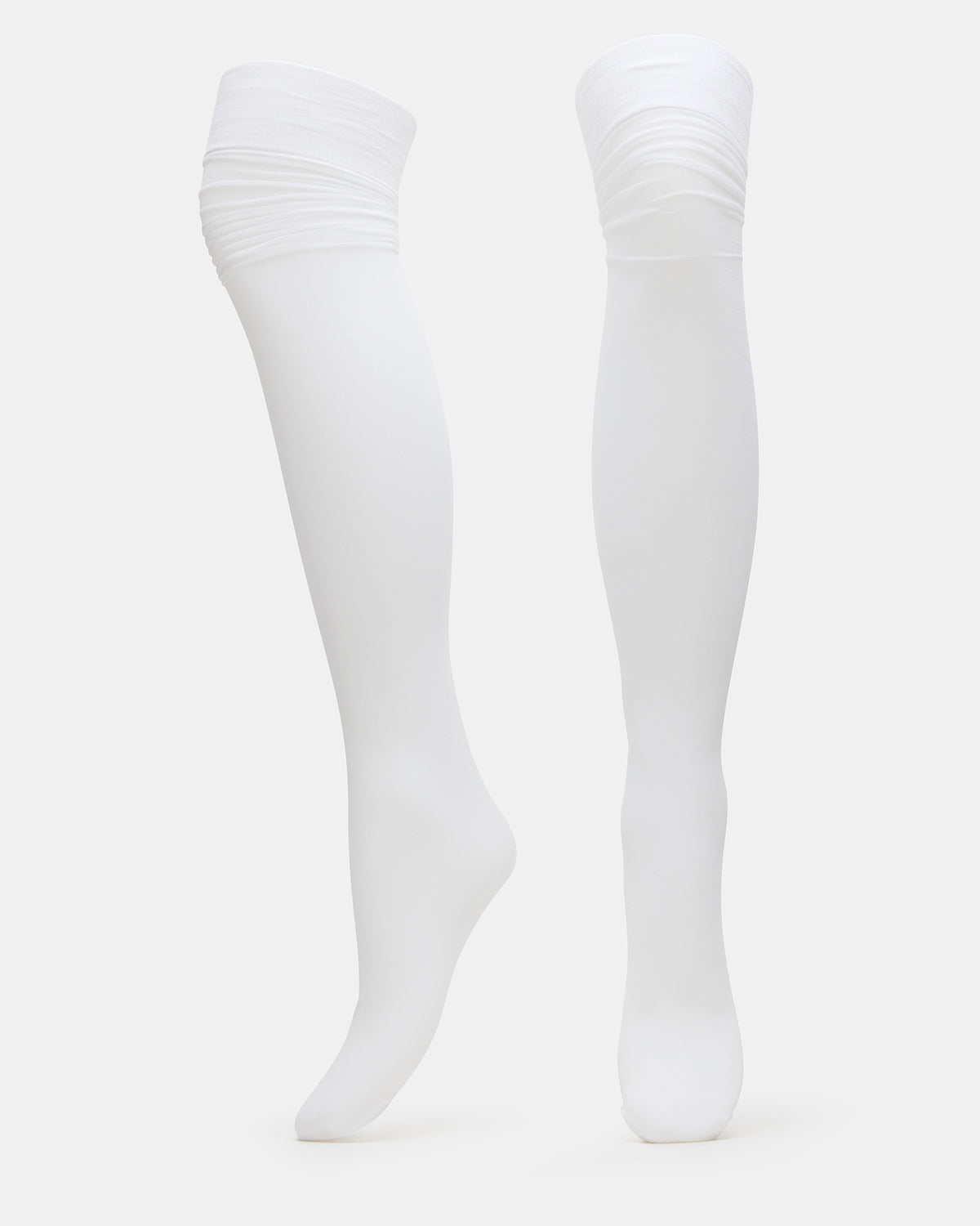 PREPPY White Over-The-Knee Footed Women's Tights | Steve Madden Essential