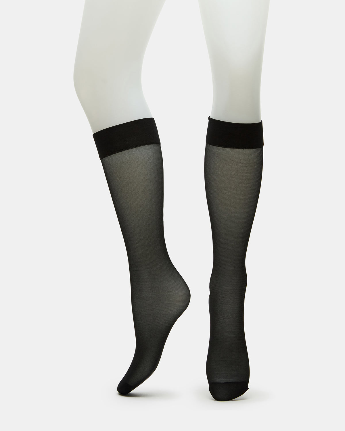 3 Pack Sheer Knee High Women's Mesh Socks Black | Steve Madden Quality