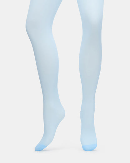 BLAIR SHEER TIGHTS LIGHT Blue Women's Footed Sheer Mesh Tights | Steve Madden Exclusive