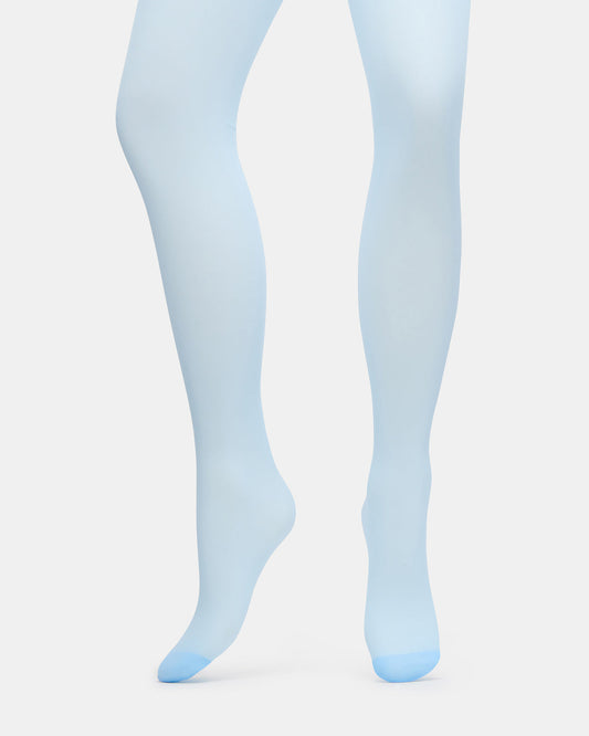BLAIR SHEER TIGHTS LIGHT Blue Women's Footed Sheer Mesh Tights | Steve Madden Exclusive