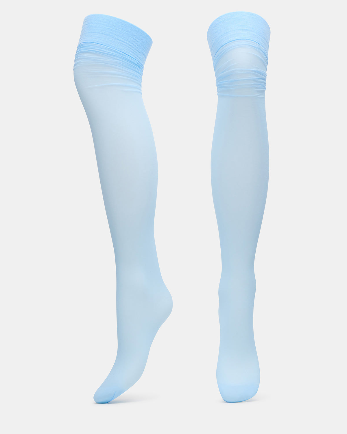 PREPPY Light Blue Over-The-Knee Footed Women's Tights | Steve Madden Everyday