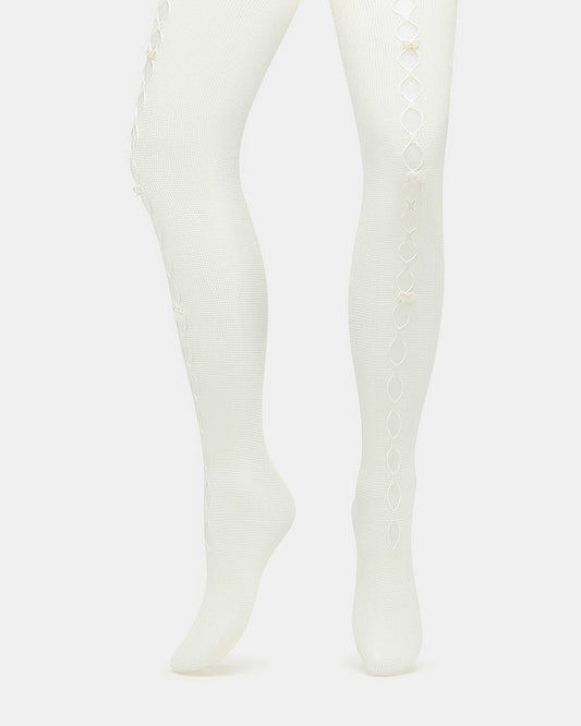 FISHNET Pearl Off-White Women's Footed Tights | Steve Madden Great Value