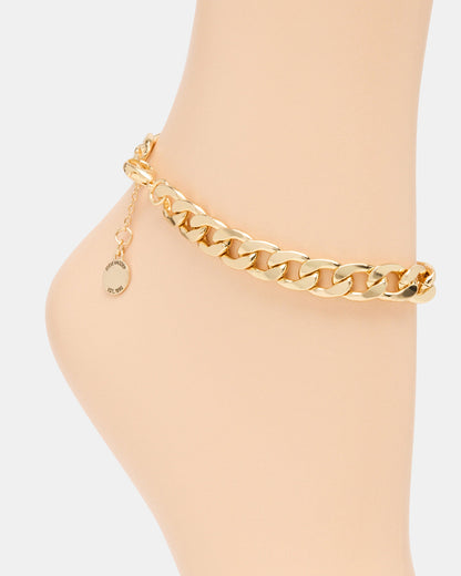 LINK CHAIN ANKLET Gold Women's | Steve Madden Deals