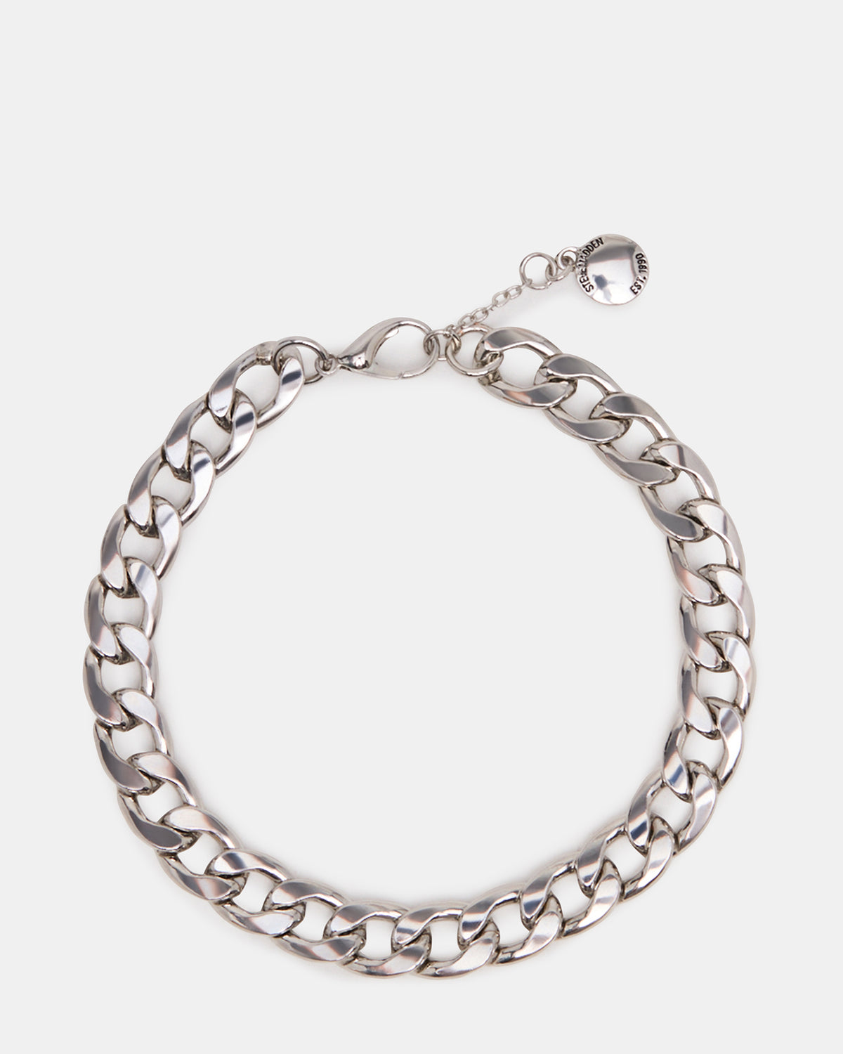 LINK CHAIN ANKLET Silver Women's | Steve Madden Essential
