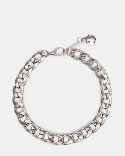 LINK CHAIN ANKLET Silver Women's | Steve Madden Essential