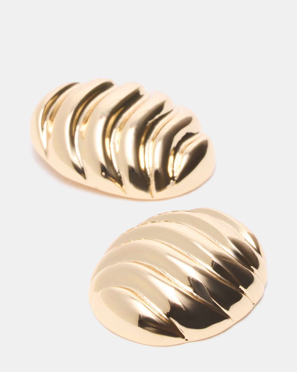 GROOVED CIRCULAR STUD EARRINGS GOLD Women's Sculpted Grooved Stud Earrings | Steve Madden Best Price