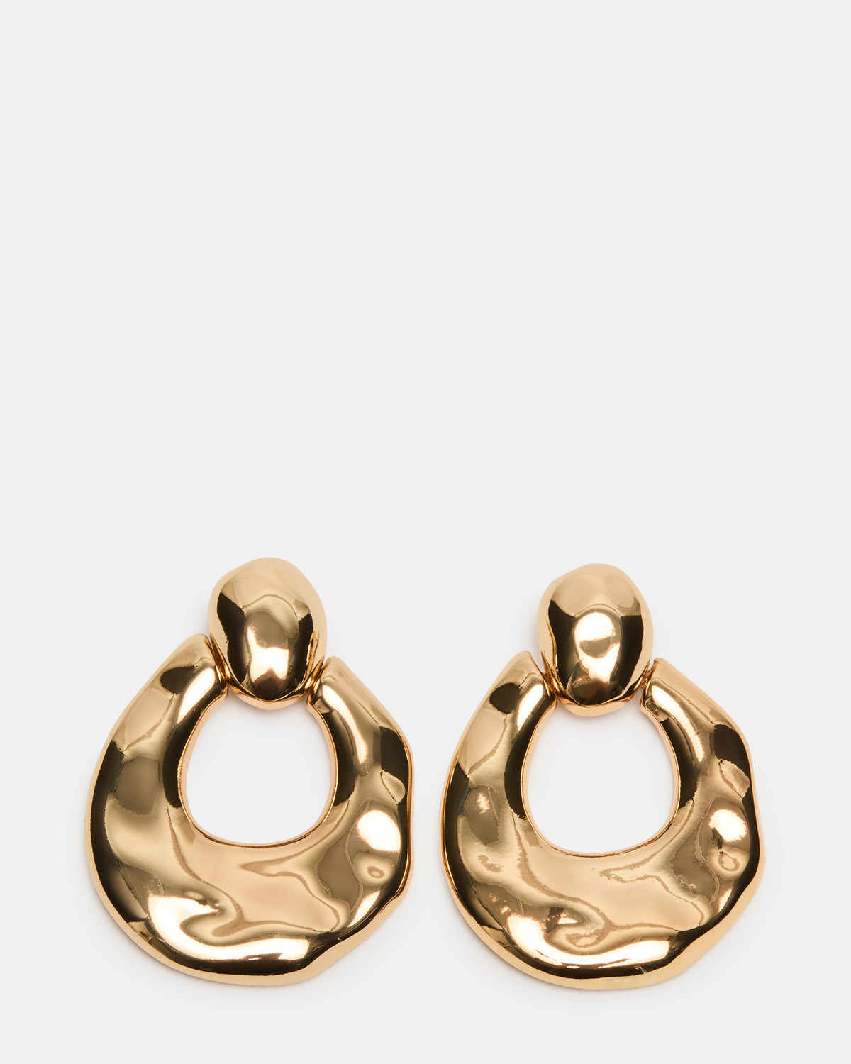 DOOR KNOCKER EARRINGS GOLD Women's Gold Finish Door Knocker Large Earrings | Steve Madden Hot Sale
