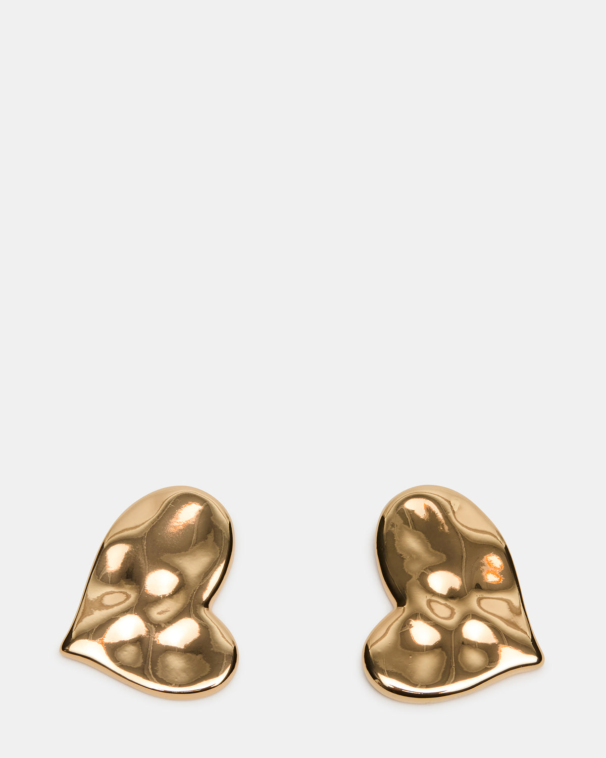 TEXTURED HEART STUD EARRINGS GOLD Women's Textured Heart Stud Earrings | Steve Madden Special Offer