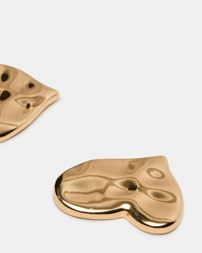 TEXTURED HEART STUD EARRINGS GOLD Women's Textured Heart Stud Earrings | Steve Madden Special Offer