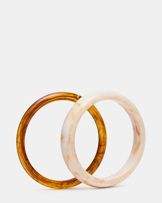 BANGLE BRACELET PACK Natural Women's 2-Piece Bangle Bracelet | Steve Madden Top Pick