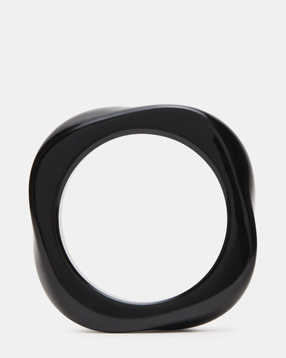 CURVED RETRO BRACELET Black Women's Bangle Bracelet | Steve Madden Trending