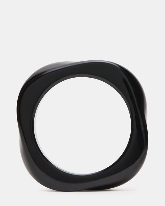 CURVED RETRO BRACELET Black Women's Bangle Bracelet | Steve Madden Trending