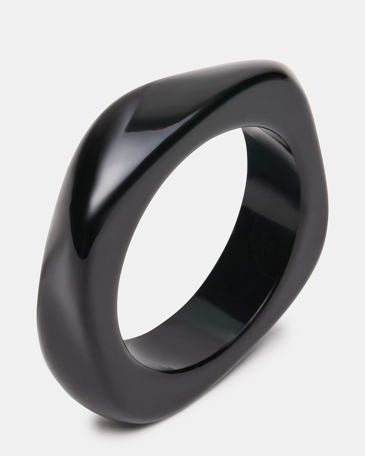 CURVED RETRO BRACELET Black Women's Bangle Bracelet | Steve Madden Trending