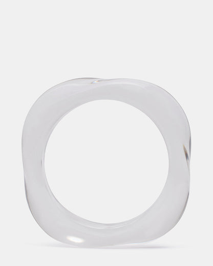 CURVED RETRO BRACELET Clear Women's Bangle Bracelet | Steve Madden Value