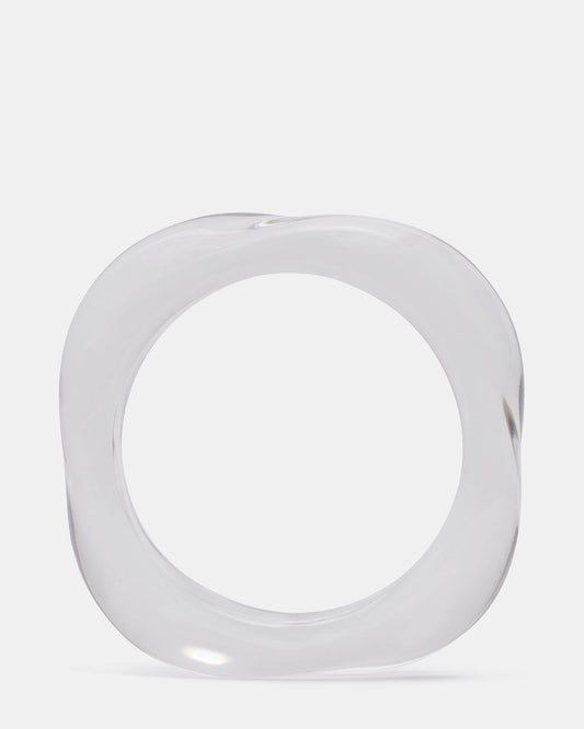 CURVED RETRO BRACELET Clear Women's Bangle Bracelet | Steve Madden Value