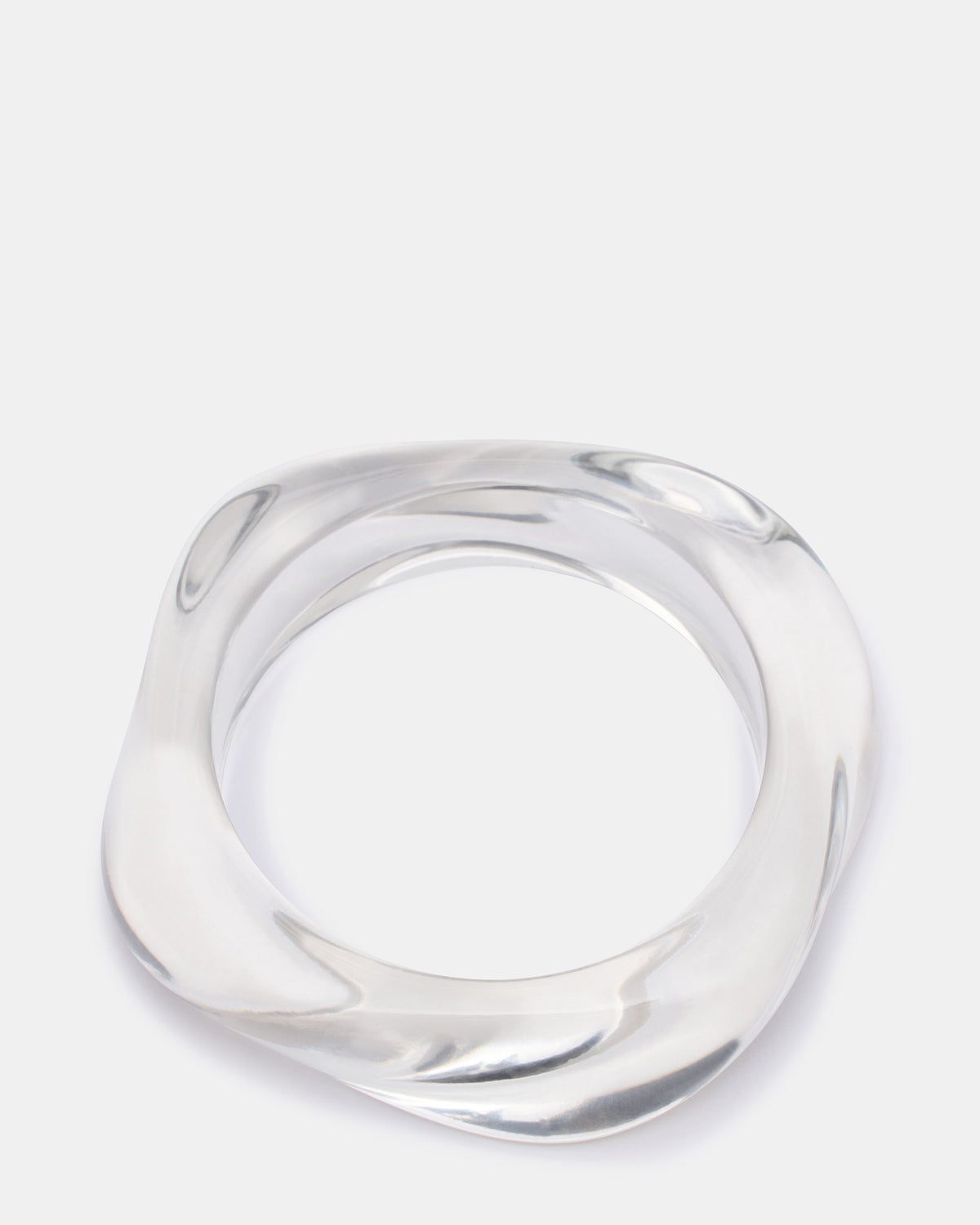 CURVED RETRO BRACELET Clear Women's Bangle Bracelet | Steve Madden Value