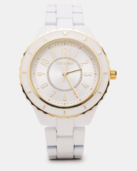 WOMEN'S STAINLESS STEEL WATCH White Women's Watch | Steve Madden Featured