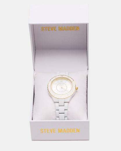 WOMEN'S STAINLESS STEEL WATCH White Women's Watch | Steve Madden Featured