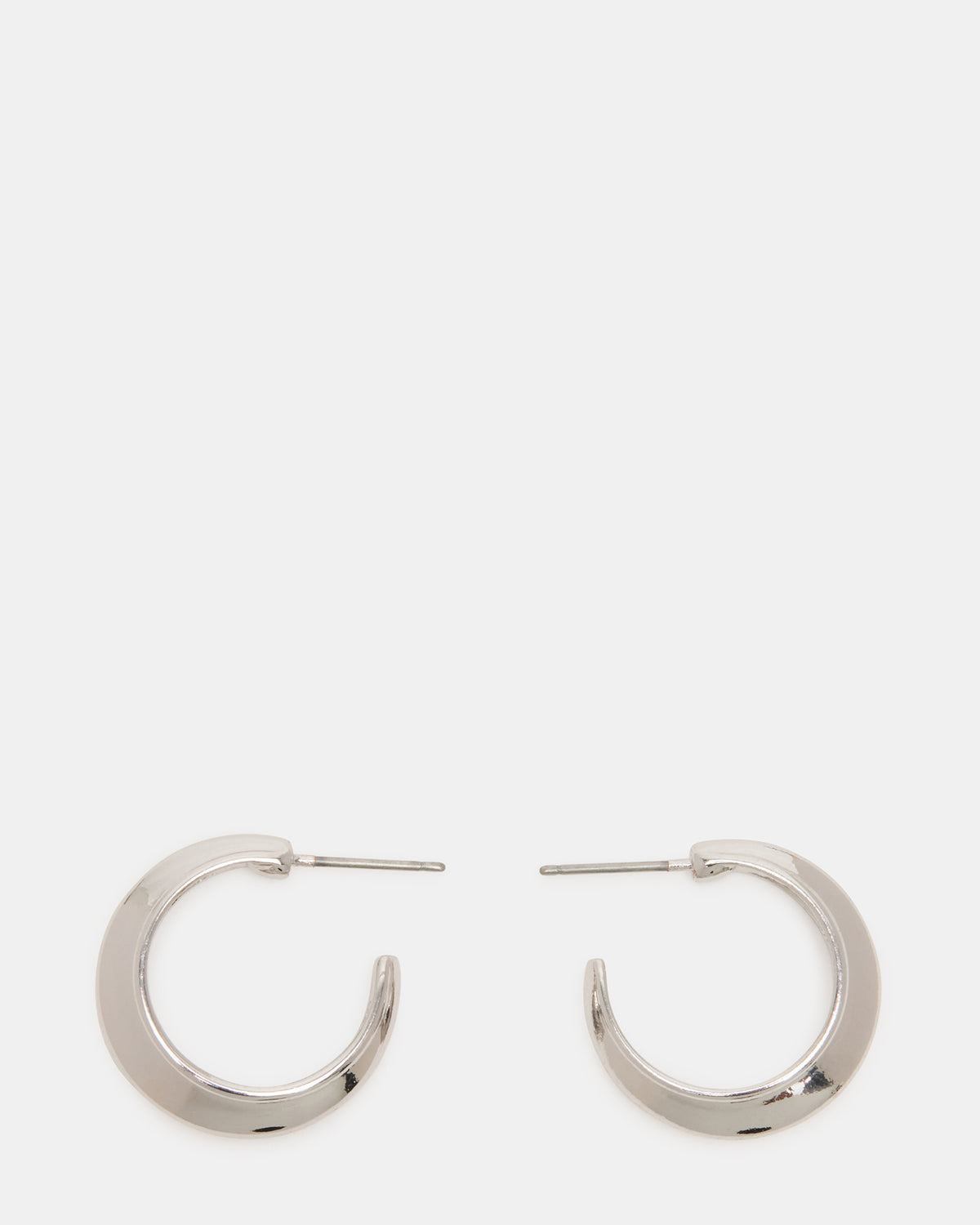 SMALL HOOP EARRINGS SILVER Women's Chubby Small Hoop Earrings | Steve Madden Exclusive