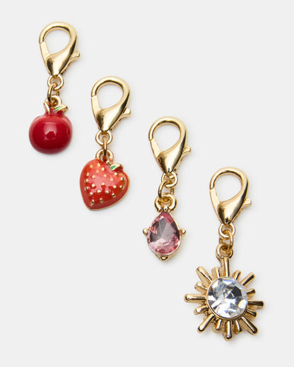 CHERRY CHARM ANKLET SET Women's Cherry Chain Multi Anklet Set | Steve Madden Special Offer