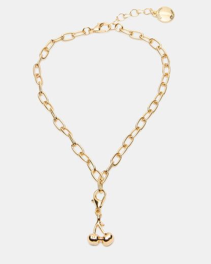 CHERRY CHARM ANKLET SET Women's Cherry Chain Multi Anklet Set | Steve Madden Special Offer