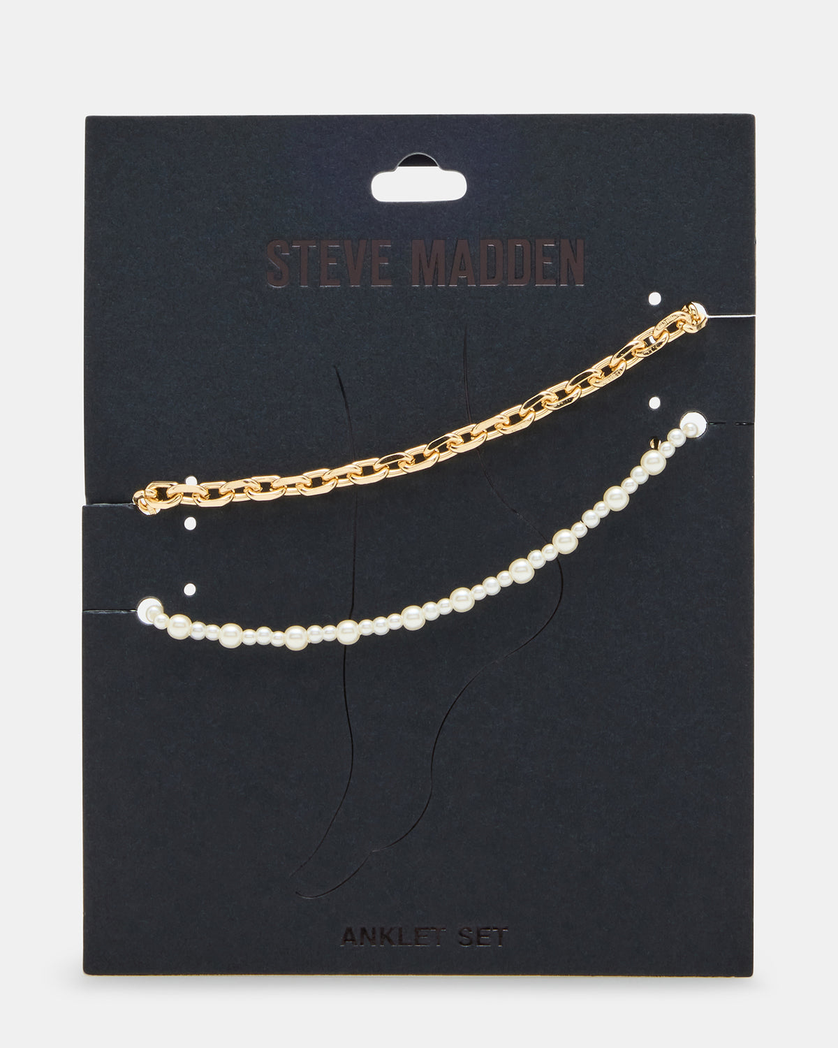 2-PIECE PEARL CHAIN ANKLET SET Women's Embellished Chain Anklet set | Steve Madden Deals