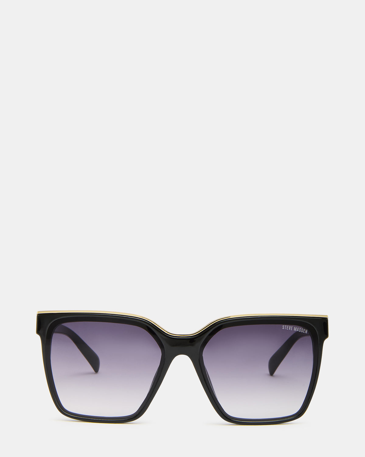 AXTON Black/Gold Opaque Shiny Gold Smoke Gradient Lens Sunglasses | Steve Madden Trending