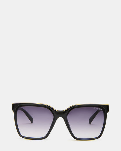 AXTON Black/Gold Opaque Shiny Gold Smoke Gradient Lens Sunglasses | Steve Madden Trending