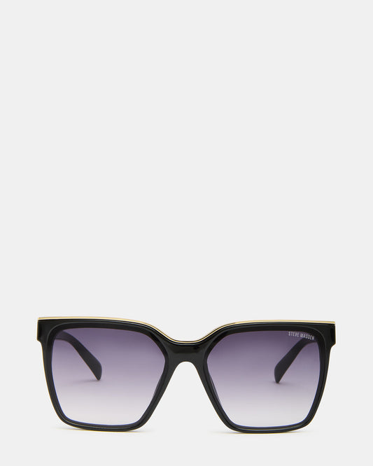 AXTON Black/Gold Opaque Shiny Gold Smoke Gradient Lens Sunglasses | Steve Madden Trending