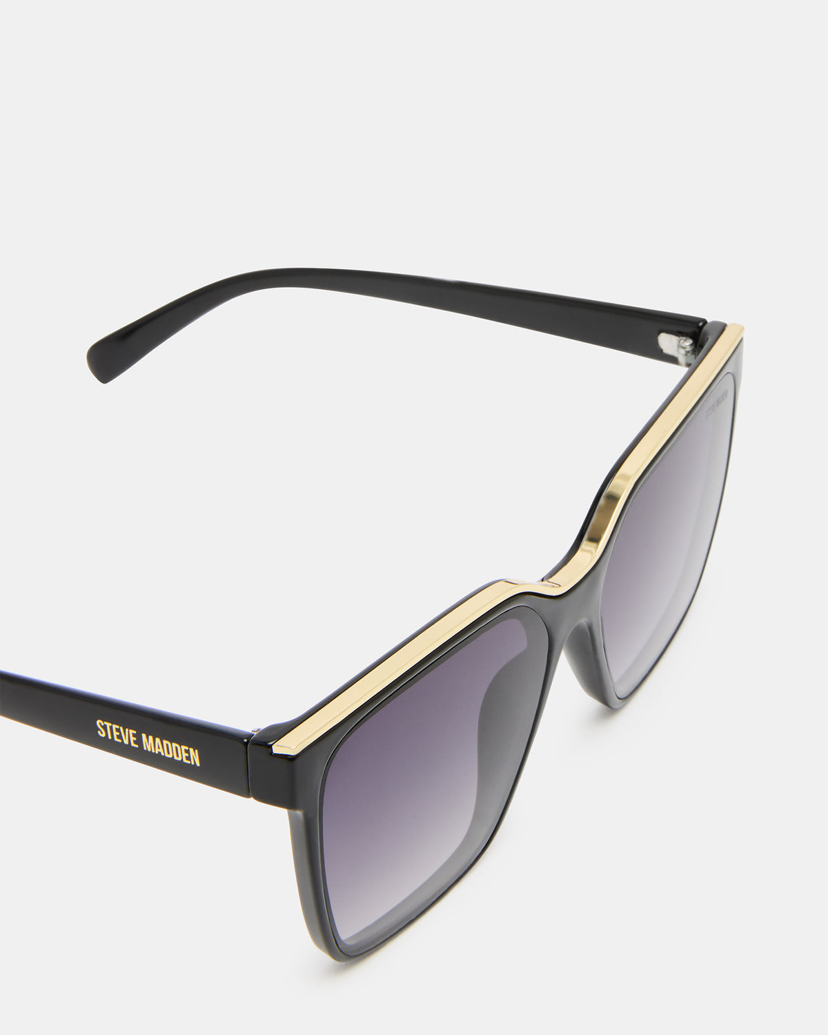AXTON Black/Gold Opaque Shiny Gold Smoke Gradient Lens Sunglasses | Steve Madden Trending