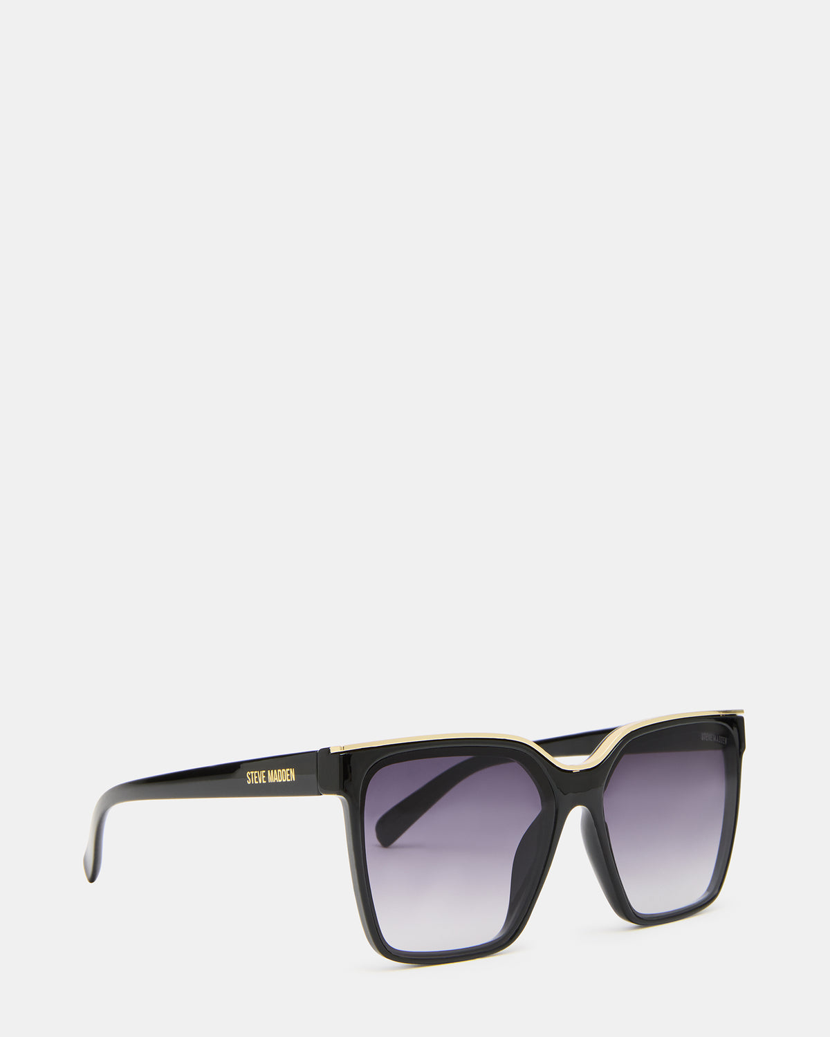 AXTON Black/Gold Opaque Shiny Gold Smoke Gradient Lens Sunglasses | Steve Madden Trending